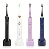 Sarmocare S100 IPX7 Waterproof Portable Sonic Electric Toothbrush with 8-brush Heads